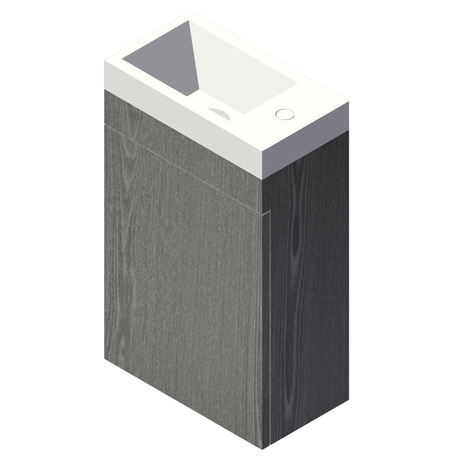 LACAVA Marietta 16'' Wall Mounted Single Bathroom Vanity with Solid